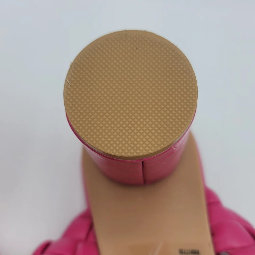 A New Day Basil Braided Block Heel Sandals Magenta Pink Size 6.5 Mules - Picture 11 of 13